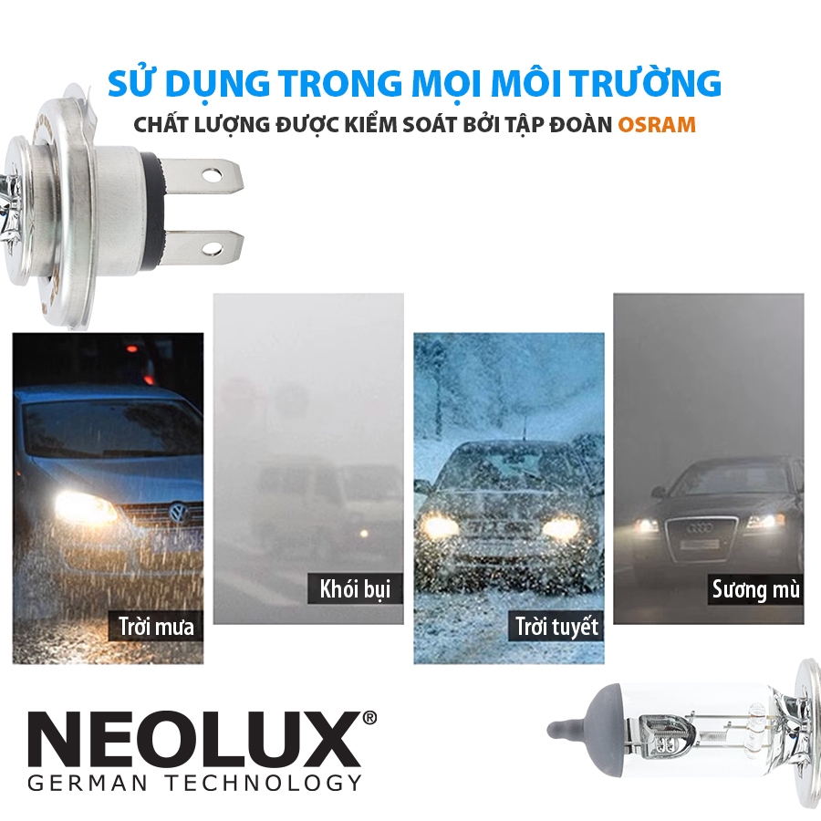 Bóng đèn sau S25 1 tim (TRẮNG) 24V 21W (BA15S) chân thẳng N241 Hiệu NEOLUX