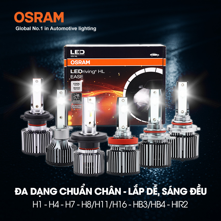 Bóng Led Grass H4 F6204CW 12V 27/27W 6000K 2 bóng/hộp Hiệu Osram