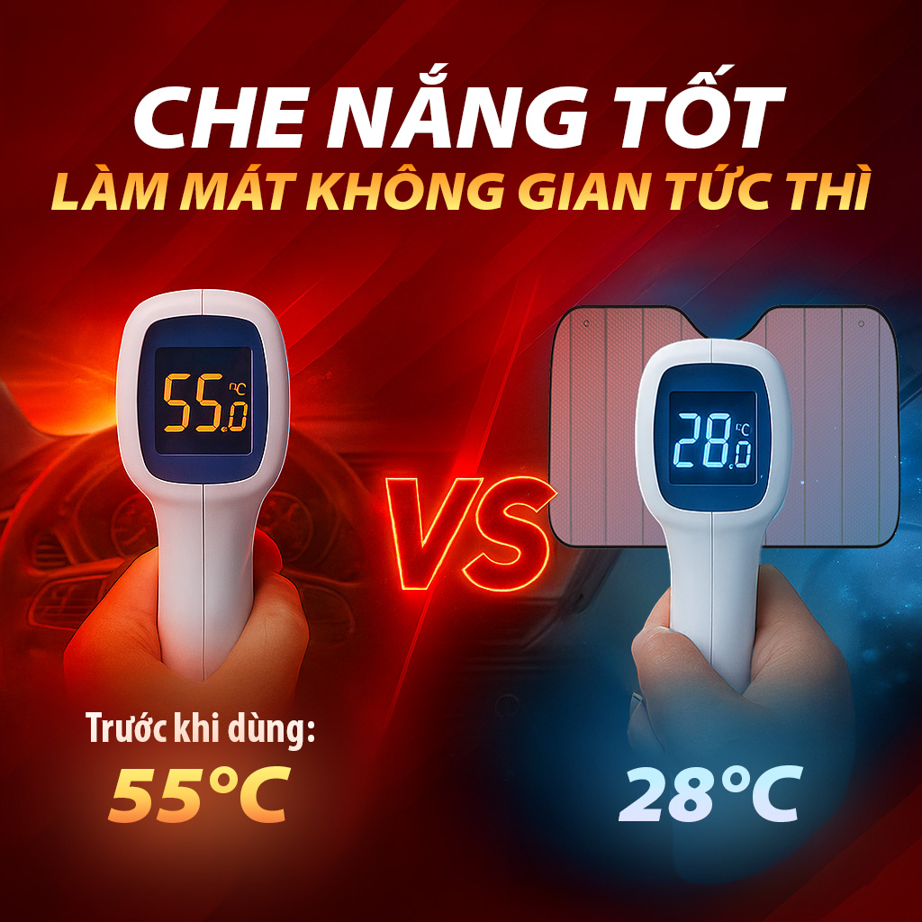 Che nắng xốp trước dài CIND (màu bạc/xanh) CD-F001 70*145CM