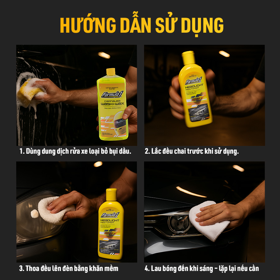 Đánh bóng và phục hồi đèn pha Formula 1 (Headlight Restorer) (237ml)  # 615874
