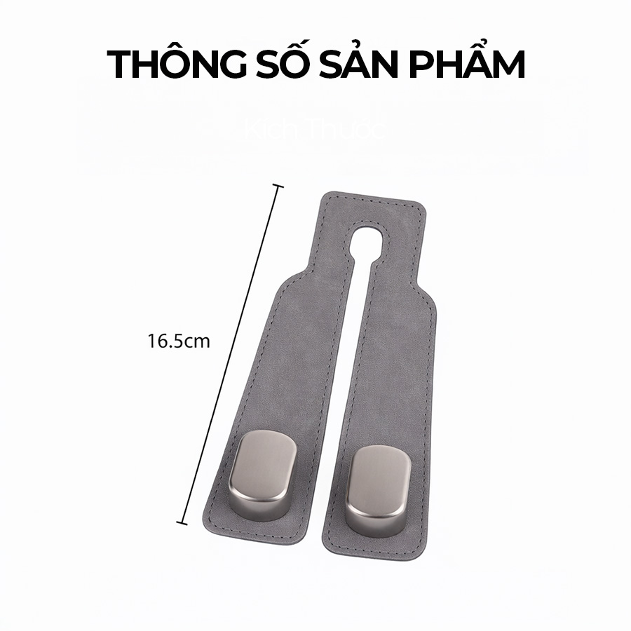 CIND BO-N021 (Xám) Móc treo đôi sau ghế (da)