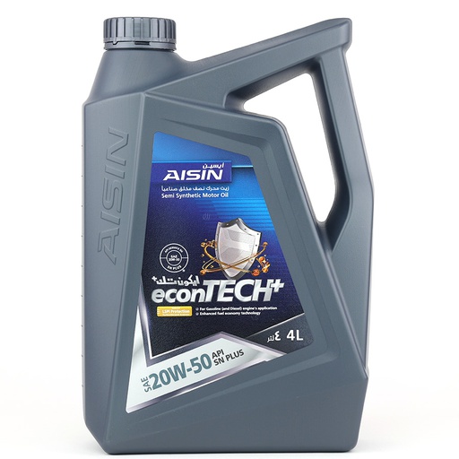 [9NAESSNP2054PN] Nhớt Động Cơ Aisin 20W-50 SN/CF Semi Synthetic 4 Lít ESSNP2054P