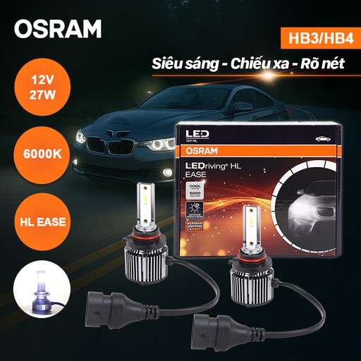 [BDOLEDF90056CW] Bóng Led Grass 9005-9006 (HB3-HB4) F9005/6CW 12V 30W 6000K 2 bóng/hộp Hiệu Osram