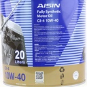 Nhớt Động Cơ Aisin 10W-40 CI-4/SL Fully Synthetic 20 Lít ECFI104PLB