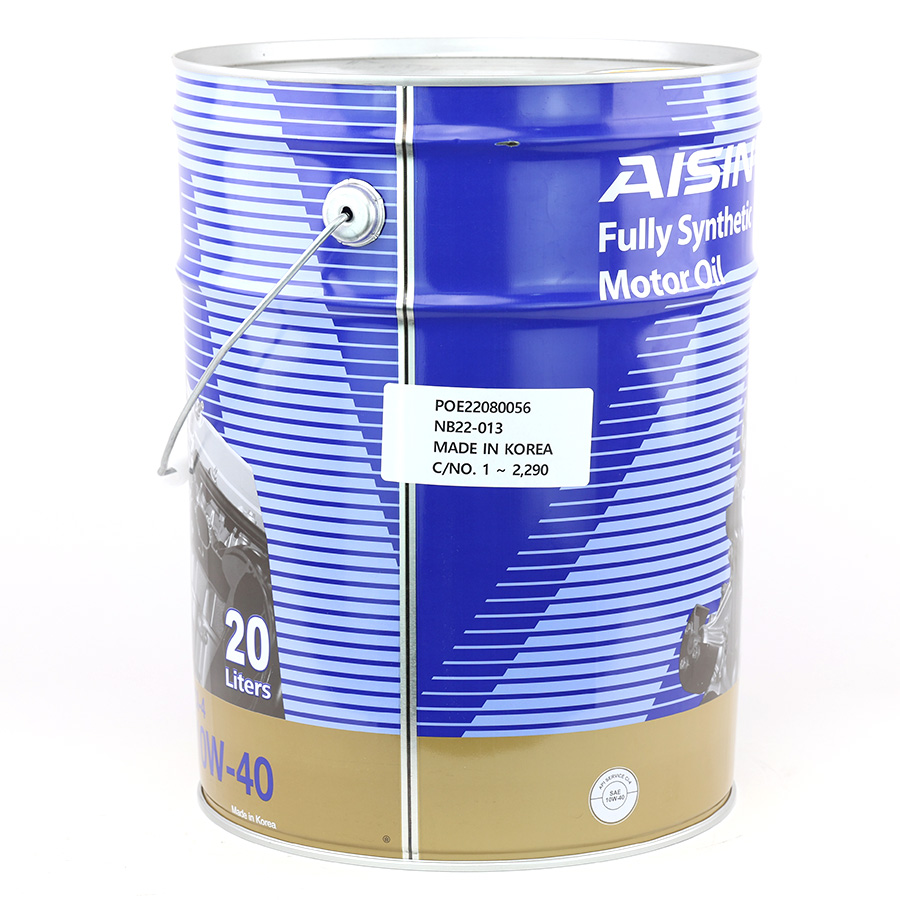 Nhớt Động Cơ Aisin 10W-40 CI-4/SL Fully Synthetic 20 Lít ECFI104PLB