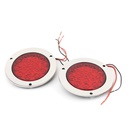 Đèn Led tròn siêu mỏng viền xi VIAIR VI-021-24V đỏ ₵ 140*45mm 2PCS/SET