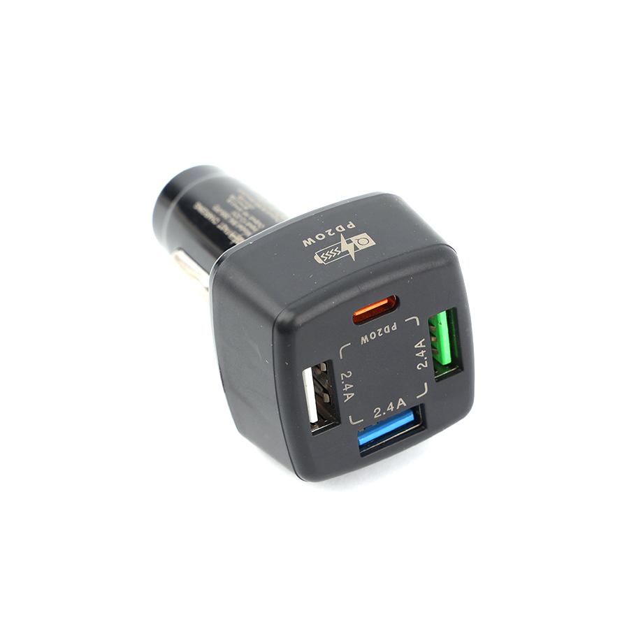 Đầu sạc 2 cổng USB+2 Type C PD20w BK365