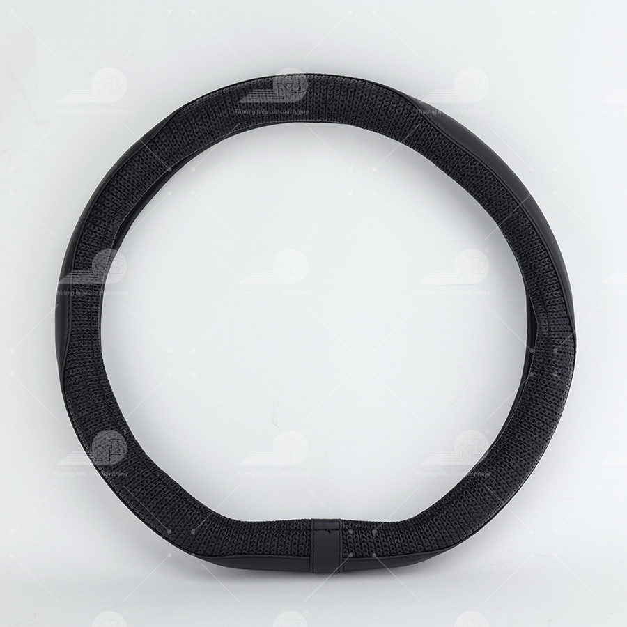 Bao vô lăng CIND PU+TPE kiểu D E011D Size M đen/đen