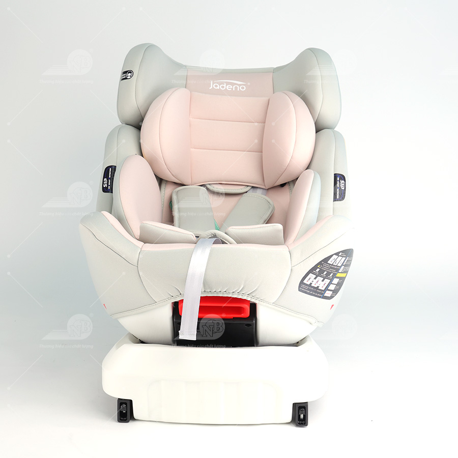 Ghế an toàn cho trẻ em trong xe hơi kiểu ISOFIX xoay 360 độ QM-360A Hồng