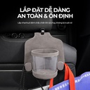 CIND BO-L021 (Xám) Móc treo đôi + đựng ly sau ghế (da)