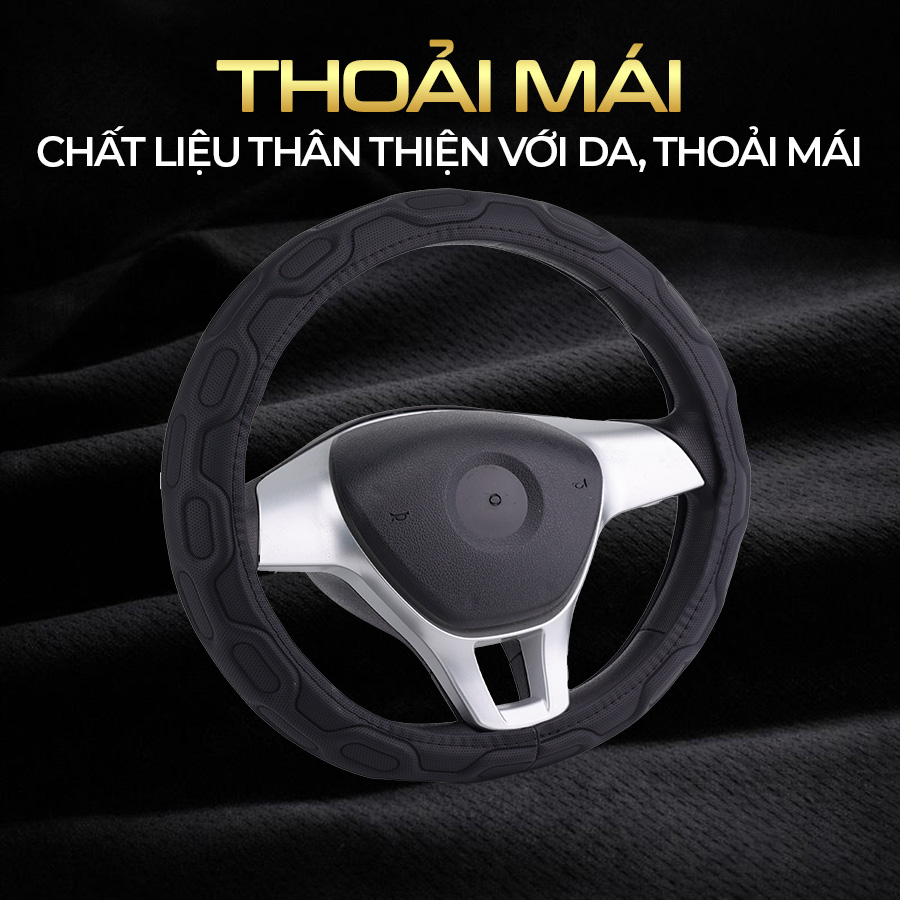 Bao vô lăng CIND PU+TPE Y021 size M đen