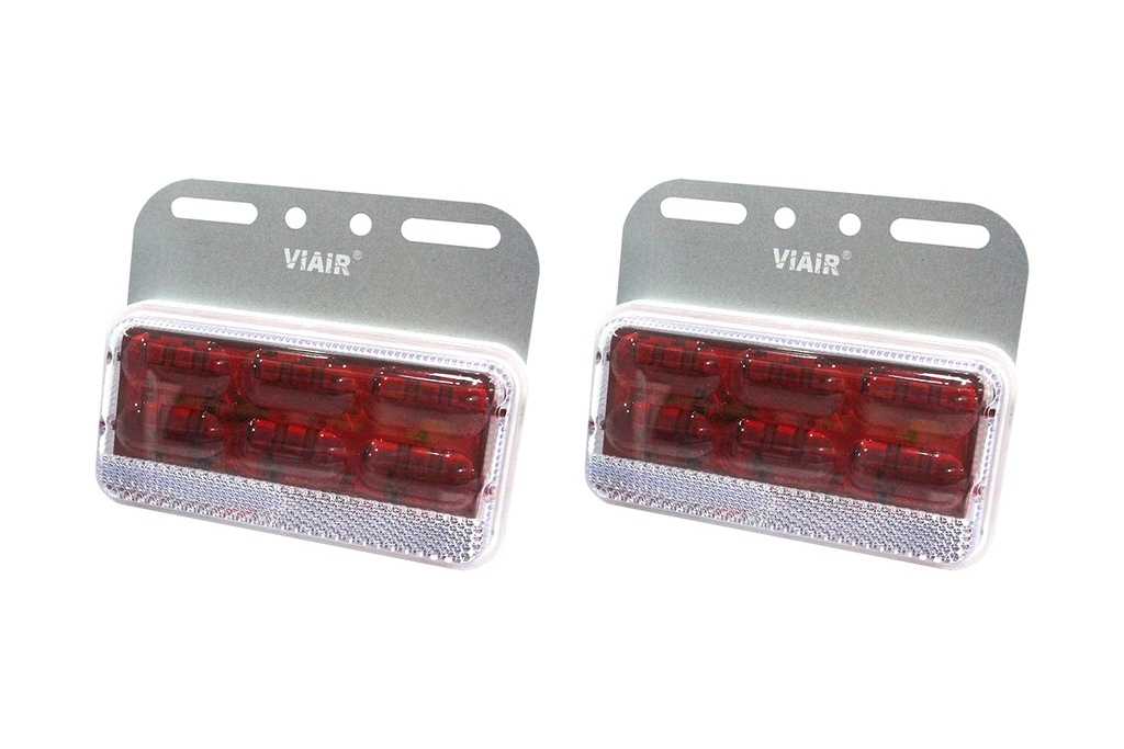 Đèn hông chữ nhật lớn 4D gương cầu VIAIR VI-103-12V đỏ 129*101.5*23.5mm 2PCS/SET