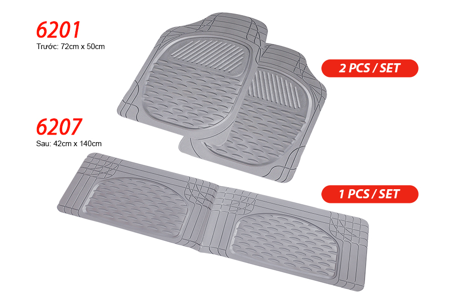 Lót sàn nhựa Packy Poda 6201 (Xám) 2PCS/SET