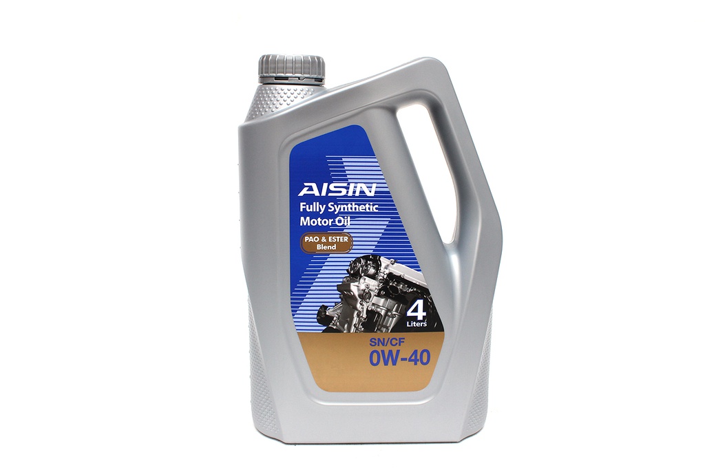 AISIN evonTECH+ Fully Synthetic Motor Oil (PAO Ester Blend) 0W-40 SN/CF 