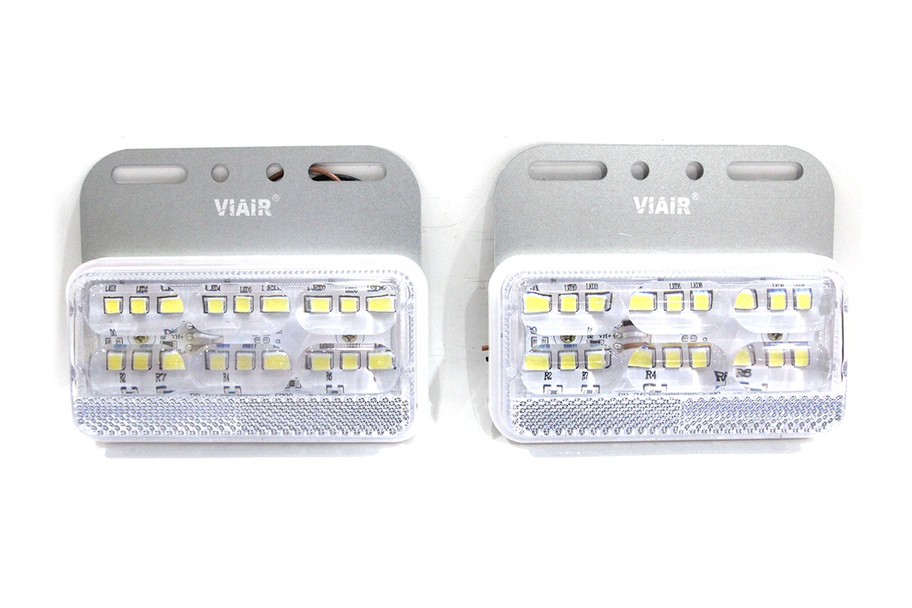 Đèn hông chữ nhật lớn 4D gương cầu VIAIR VI-103-24V trắng 129*101.5*23.5mm 2PCS/SET