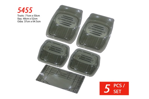 [TXPA5455D] Lót sàn nhựa Packy Poda 5455 (đen) 5PCS/1SET