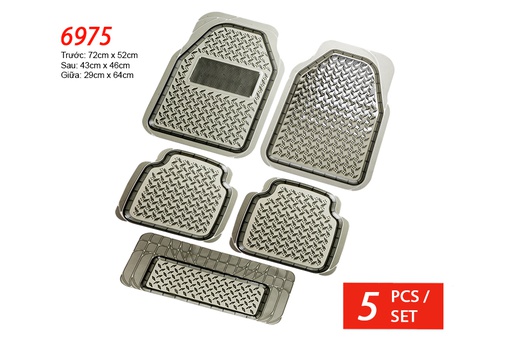 [TXPA6975D] Lót sàn nhựa Packy Poda 6975 (Đen) 5PCS/1SET