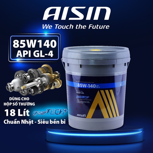[9NAGSL4801418PLN] AISIN gearTECH+ Gear Oil GL-4 85W-140 18L Pail 