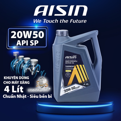 [9NAESSNP2054PN] AISIN econTECH+ Semi Synthetic Motor Oil 20W-50 SN PLUS 
