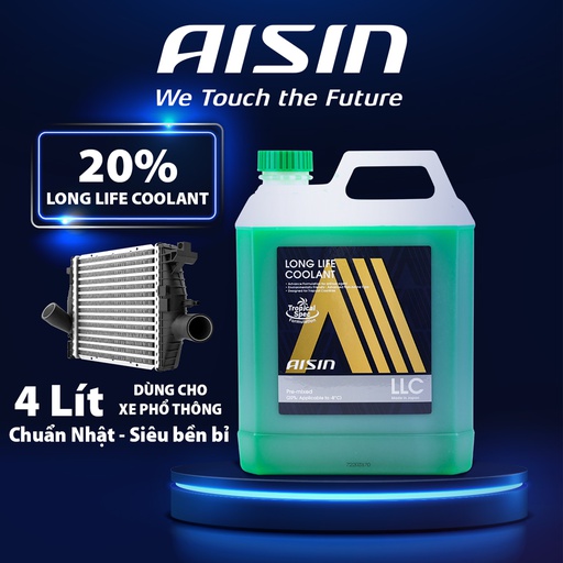 [9ALCPM20A4LG] AISIN LONG LIFE COOLANT
(GLYCOL 20% / GREEN / 4L)