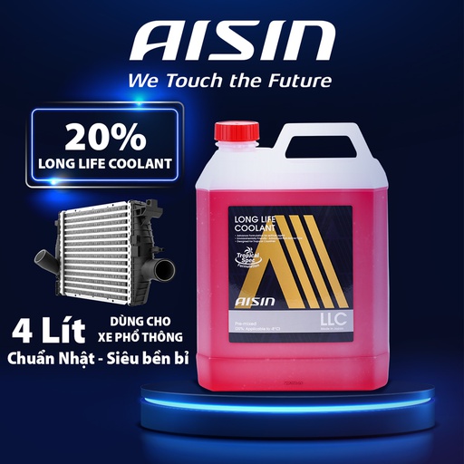 [9ALCPM20A4LR] AISIN LONG LIFE COOLANT
(GLYCOL 20% / RED / 4L)