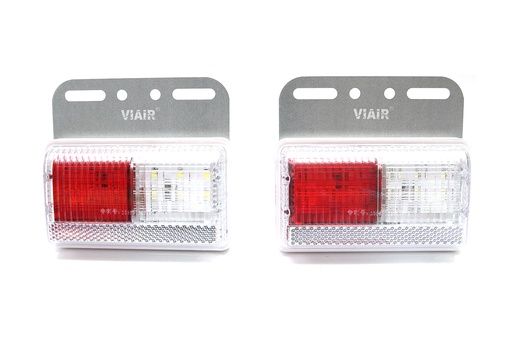[DXVI101A12] Đèn hông chữ nhật lớn VIAIR VI-101A-12V trắng+đỏ 129*113*28mm 2PCS/SET