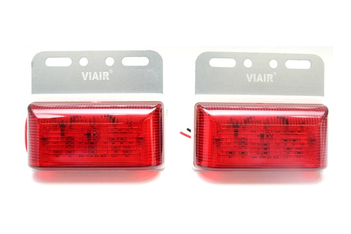 [DXVI10224D] Add LED Side Lamp Viair VI-102-24V 104*93*23.5mm 2PCS/SET Red