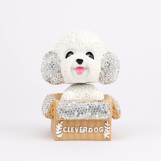 [TTBOH011] Trang trí hình con chó đính hạt BOH-011 CLEVER DOG