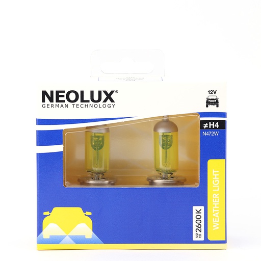 [BDNLXH412VN472W] Bóng Halogen Phá Sương H4 12V 60/55W P43T N472W-2SCB Hiệu Neolux