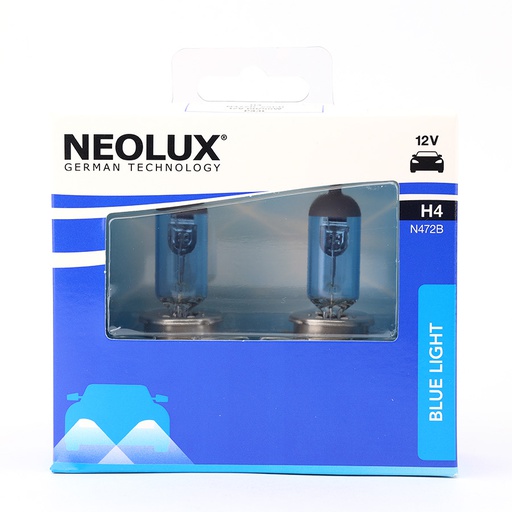 [BDNLXH412VN472B] Bóng Halogen Blue Light H4 12V 60/55W P43T N472B-2SCB Hiệu Neolux