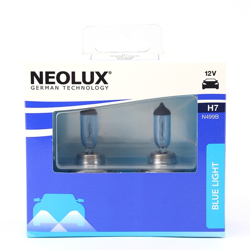 [BDNLXH712VN499B] Bóng Halogen Blue Light H7 12V 55W PX26D N499B-2SCB Hiệu Neolux