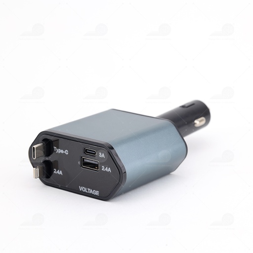 [SDTMHC1] Bộ sạt nhanh 4in 1 C1 (2 cổng + 1 dây sạc 2.4A + 1 dây sạc Type C) dây dài 800mm