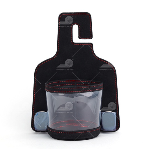 [MTBOL021X] CIND BO-L021 (Xám) Móc treo đôi + đựng ly sau ghế (da)