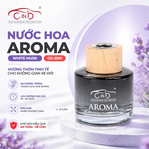 [DTATLCD2501] Dầu thơm khử mùi AROMA CIND CD-2501 WHITE MUSK