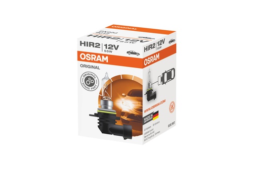 [BDOHIR212V9012] Bóng Halogen Original HIR2 12V 55W (Chân Cong) 9012 Hiệu Osram