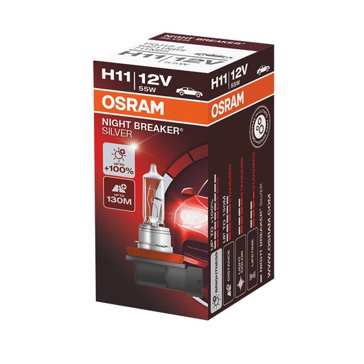 [BDOH1112V64211NBS] Bóng Halogen Tăng Sáng 100% Night Breaker Silver H11 12V 55W 64211NBS Hiệu Osram