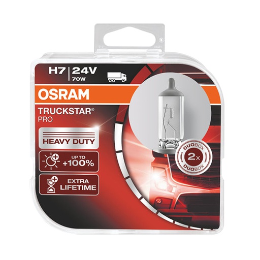 [BDOH724V64215TSP] Bóng Halogen Tăng Sáng 100% Truckstar Pro H7 24V 70W 64215TSP-HCB Hiệu Osram